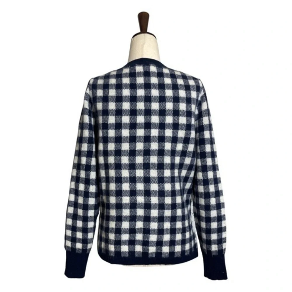 J.Crew • Gingham Checkered Cashmere Sweater S ASO Wednesday Addams